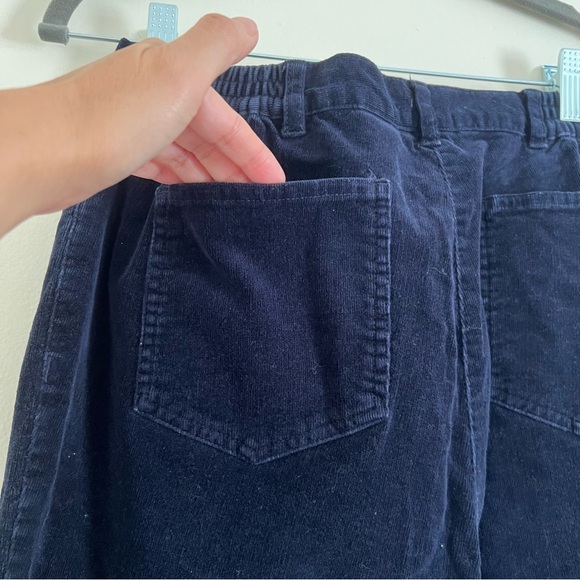 Ruby Rd. Womens Black Straight Leg Jeans Velvet Navy Blue 8 Cotton Work Preppy - Picture 10 of 13